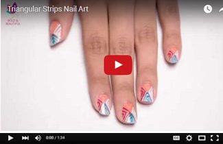 Triangular Strips Nail Art